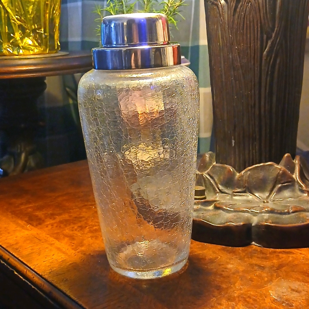 1950s WMF crackle glass Martini Shaker